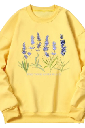 New Style Trends - Lavender Bloom Cozy Aesthetic Sweatshirt - Outfit Ideas