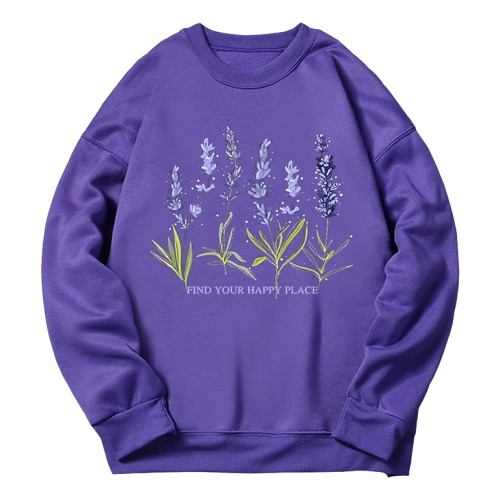 New Style Trends - Lavender Bloom Cozy Aesthetic Sweatshirt - Outfit Ideas New Style Trends - Lavender Bloom Cozy Aesthetic Sweatshirt - Outfit Ideas