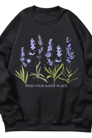 New Style Trends - Lavender Bloom Cozy Aesthetic Sweatshirt - Outfit Ideas