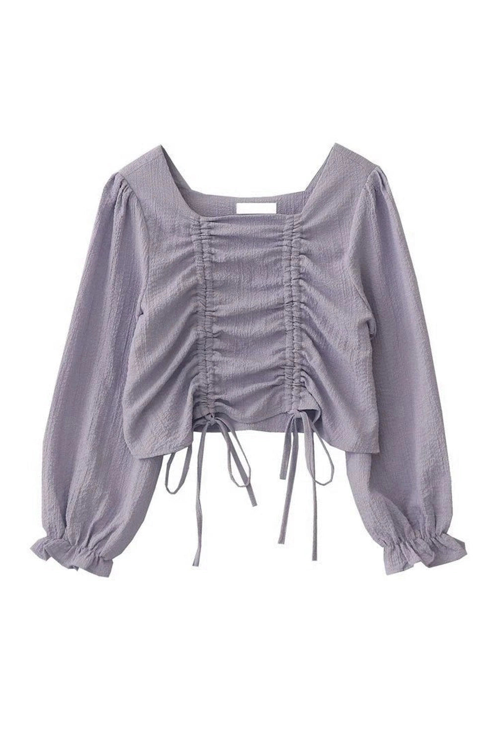 New Style Trends - Lavender Ruched Coquette Dream Blouse - Outfit Ideas