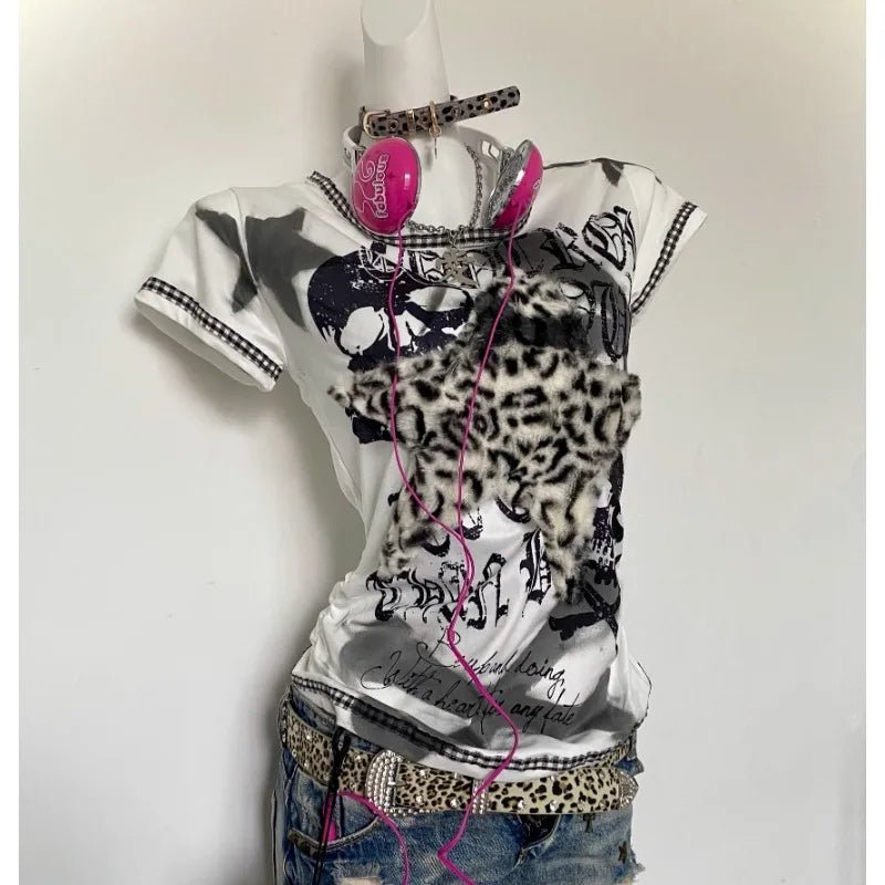 New Style Trends - Leopard Chaos Alt Graphic Top - Outfit Ideas