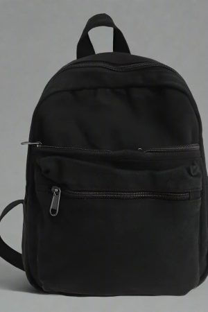 New Style Trends - Lilac Mini Canvas Aesthetic Backpack - Outfit Ideas