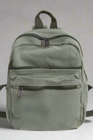 New Style Trends - Lilac Mini Canvas Aesthetic Backpack - Outfit Ideas