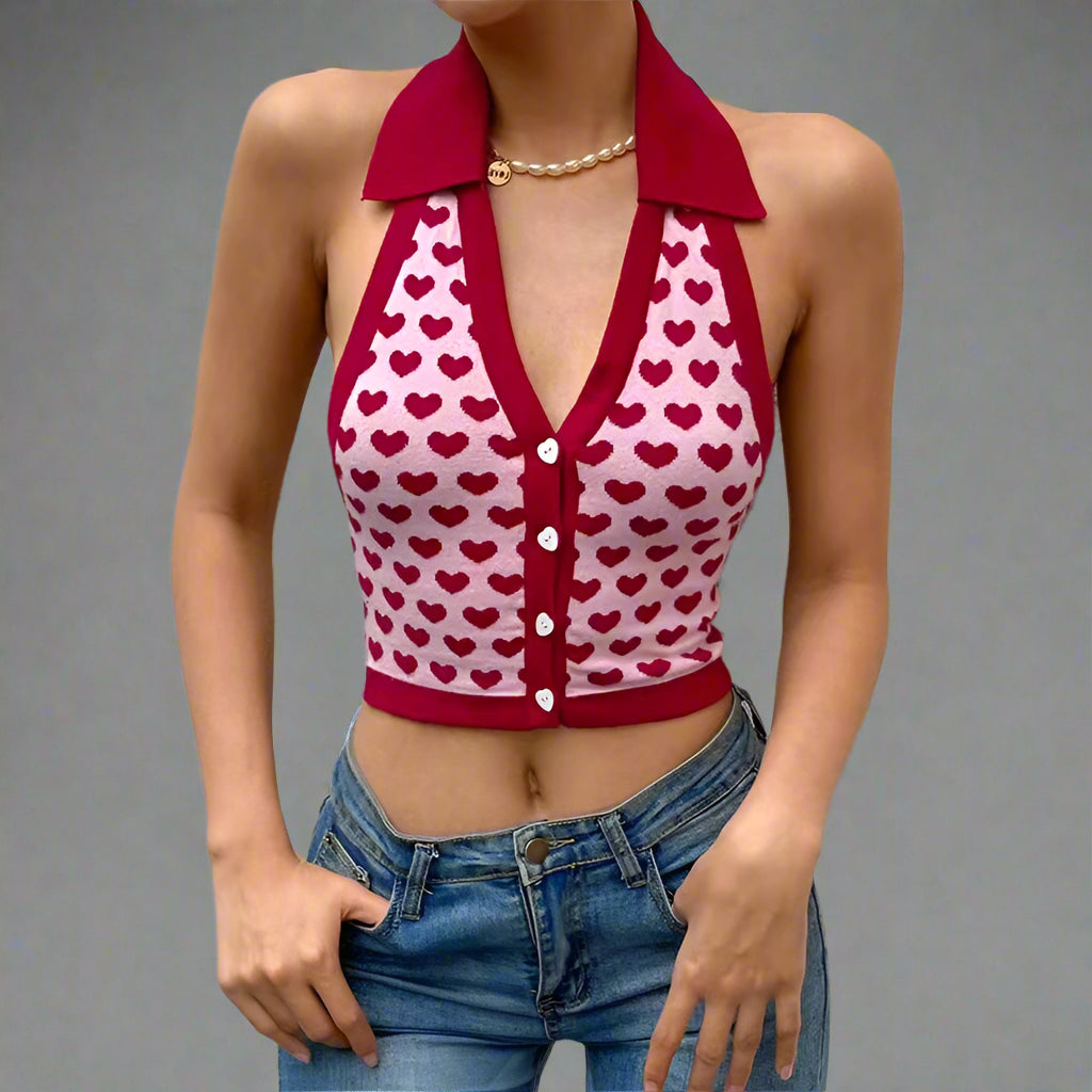 New Style Trends - Lovecore Charm Collared Cute Crop Top - Outfit Ideas