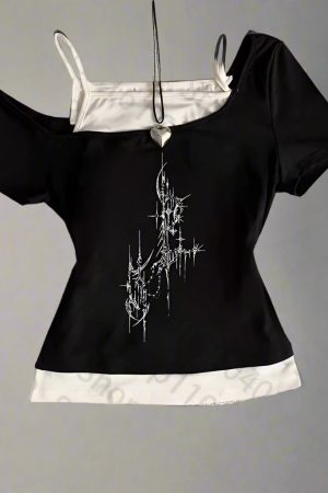 New Style Trends - Lunar Altar Layered Alt Crop Top - Outfit Ideas