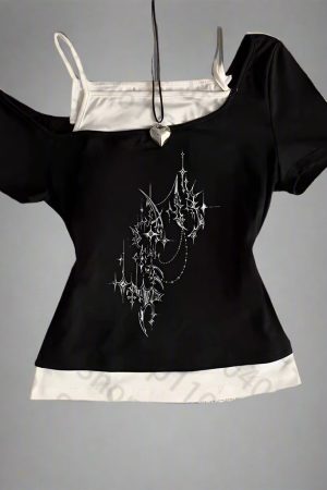 New Style Trends - Lunar Altar Layered Alt Crop Top - Outfit Ideas