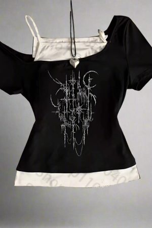 New Style Trends - Lunar Altar Layered Alt Crop Top - Outfit Ideas