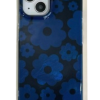 New Style Trends - Matte Navy Blue Floral Aesthetic iPhone Case - Outfit Ideas