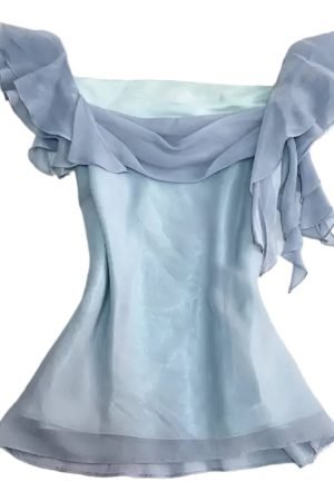 New Style Trends - Mermaidcore Celestial Drip Off Shoulder Blouse - Outfit Ideas