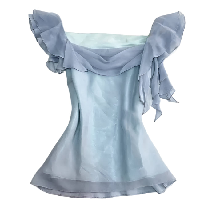 New Style Trends - Mermaidcore Celestial Drip Off Shoulder Blouse - Outfit Ideas