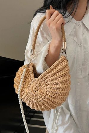 New Style Trends - Mermaidcore Sea Spiral Knit Bag - Outfit Ideas