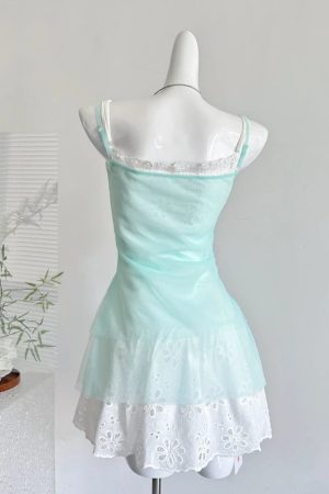 New Style Trends - Mermaidcore Seafoam Coquette Ruffle Angel Dress - Outfit Ideas