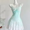 New Style Trends - Mermaidcore Seafoam Coquette Ruffle Angel Dress - Outfit Ideas