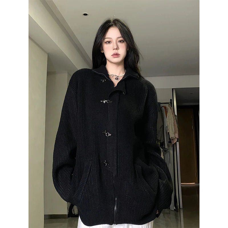 New Style Trends - Midnight Buckle Alt Oversized Cardigan - Outfit Ideas New Style Trends - Midnight Buckle Alt Oversized Cardigan - Outfit Ideas