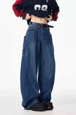 New Style Trends - Midnight Core Wide Edgy Y2k Jeans - Outfit Ideas