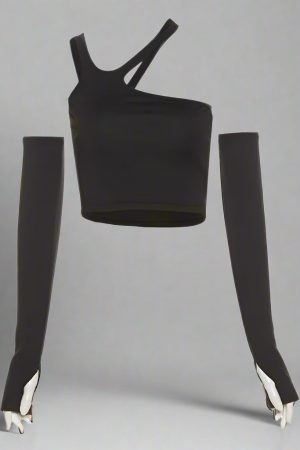 New Style Trends - Midnight Cutout Baddie Alt Crop Top - Outfit Ideas