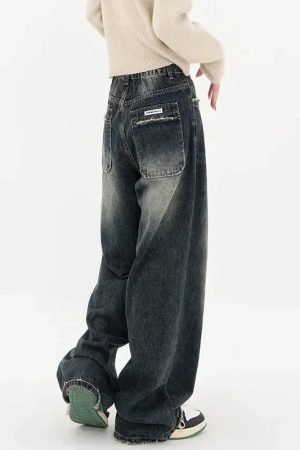 New Style Trends - Midnight Fade Baggy Edgy Jeans - Outfit Ideas