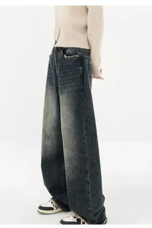 New Style Trends - Midnight Fade Baggy Edgy Jeans - Outfit Ideas