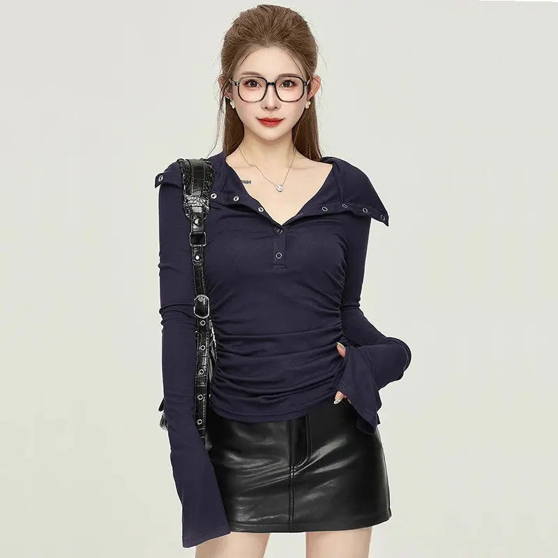 New Style Trends - Midnight Gaze Grommet Top - Outfit Ideas