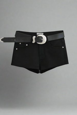 New Style Trends - Midnight Glam Belted Alt Shorts - Outfit Ideas