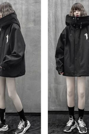 New Style Trends - Midnight Guard High-Neck Edgy Jacket - Outfit Ideas