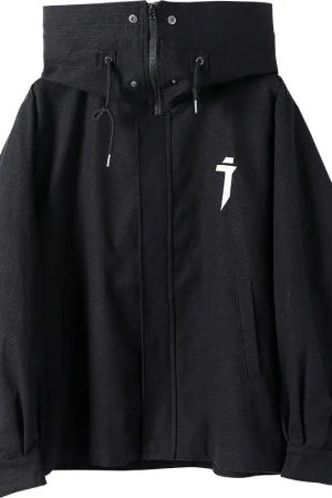 New Style Trends - Midnight Guard High-Neck Edgy Jacket - Outfit Ideas