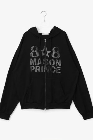 New Style Trends - Midnight Print Core Alt Edgy Hoodie - Outfit Ideas