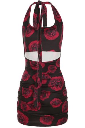 New Style Trends - Midnight Rose Open Back Coquette Dress - Outfit Ideas