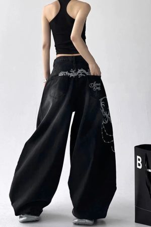 New Style Trends - Midnight Scroll Embroidered Jeans - Outfit Ideas