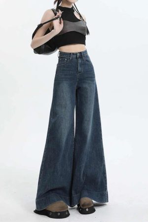 New Style Trends - Midnight Sway Flare Y2k Jeans - Outfit Ideas