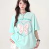 New Style Trends - Mint Angel Butterfly Edgy T-Shirt - Outfit Ideas