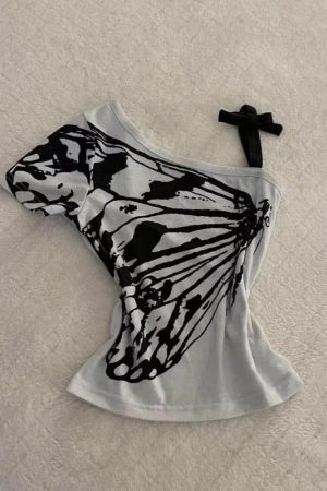 New Style Trends - Monochrome Monarch One Shoulder Edgy Top - Outfit Ideas