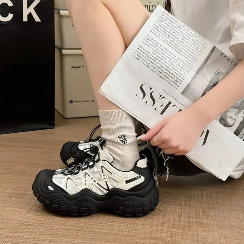 New Style Trends - Monochrome Terrain Grip Kawaii Sneakers - Outfit Ideas