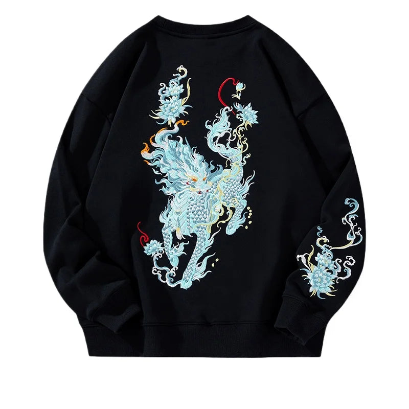 New Style Trends - Mythic Beast Embroidered Edgy Hoodie - Outfit Ideas New Style Trends - Mythic Beast Embroidered Edgy Hoodie - Outfit Ideas