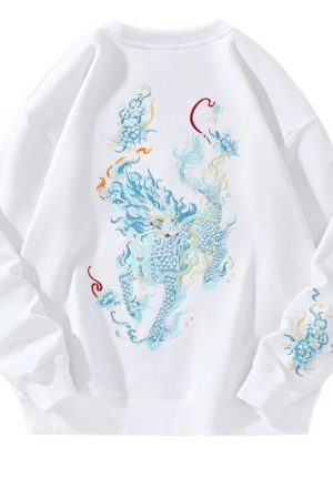 New Style Trends - Mythic Beast Embroidered Edgy Hoodie - Outfit Ideas