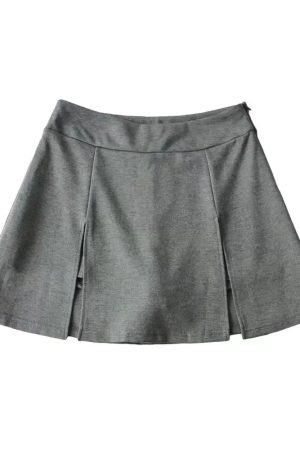 New Style Trends - Noir Line Split Aesthetic Skirt - Outfit Ideas