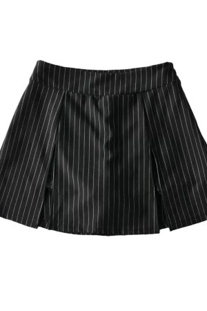 New Style Trends - Noir Line Split Aesthetic Skirt - Outfit Ideas