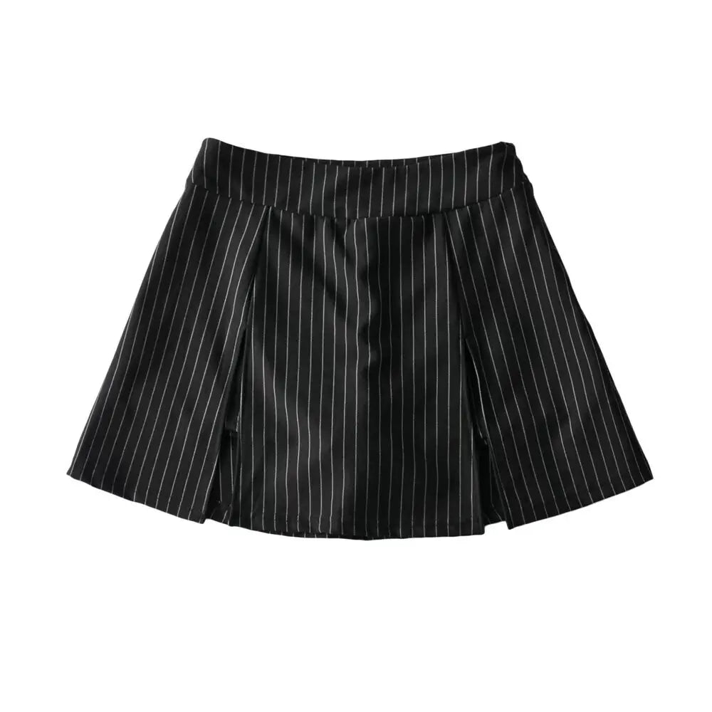 New Style Trends - Noir Line Split Aesthetic Skirt - Outfit Ideas
