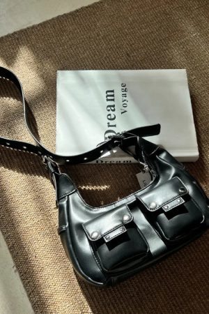 New Style Trends - Noir Utility Y2k Pocket Bag - Outfit Ideas
