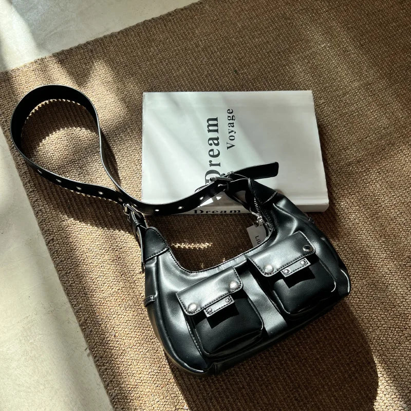 New Style Trends - Noir Utility Y2k Pocket Bag - Outfit Ideas New Style Trends - Noir Utility Y2k Pocket Bag - Outfit Ideas