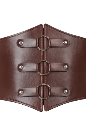 New Style Trends - Obsidian Ring Buckle Corset Goth Belt - Outfit Ideas