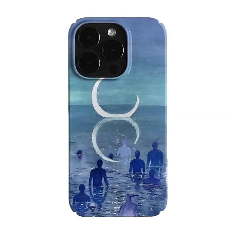 New Style Trends - Ocean Moonlit Figures iPhone Case - Outfit Ideas