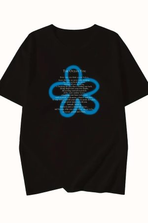 New Style Trends - Ocean Words Edgy T-Shirt - Outfit Ideas