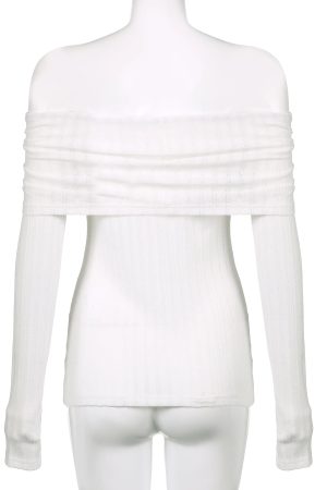 New Style Trends - Off-Shoulder Alt Mesh Long Sleeve Top - Outfit Ideas