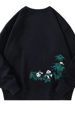 New Style Trends - Panda Grove Cozy Edgy Sweatshirt - Outfit Ideas