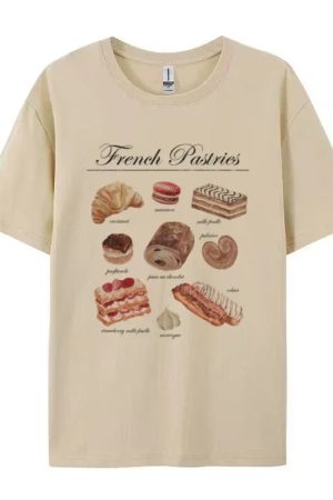 New Style Trends - Parisian Bakery Aesthetic T-Shirt - Outfit Ideas