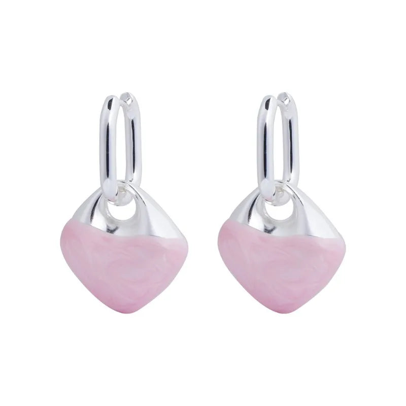 New Style Trends - Pastel Candy Marble Heart Coquette Earrings - Outfit Ideas