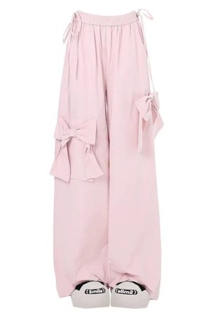New Style Trends - Pastel Cute Bubblegum Bow Lounge Pants - Outfit Ideas