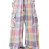 New Style Trends - Pastel Cute Plaid Cargo Pants - Outfit Ideas