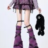 New Style Trends - Pastel Goth Violet Chaos Strapped Leg Warmers - Outfit Ideas